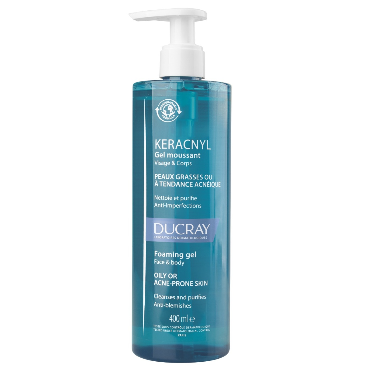 Gel spumant pentru pielea cu tendinta acneica Keracnyl, 400ml, Ducray Produse de îngrijire personală LAB. DUCRAY FRANTA