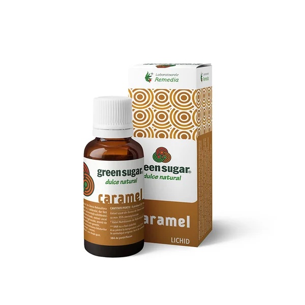 Green sugar lichid cu aroma de caramel, 50 ml, Remedia