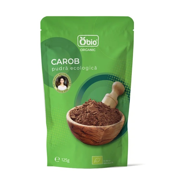 Pudră de Carob – Roșcove Bio, 125 g, Obio