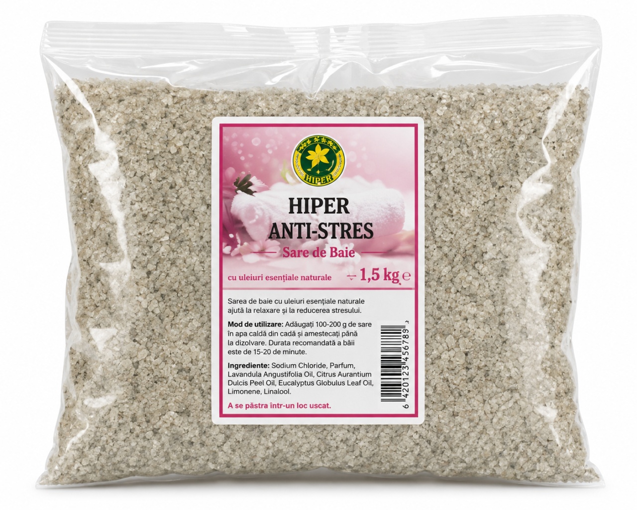 Aici Sare de Baie Anti-Stres, 1500 g, Hypericum - Oferta Azi Remedii Naturiste Hypericum