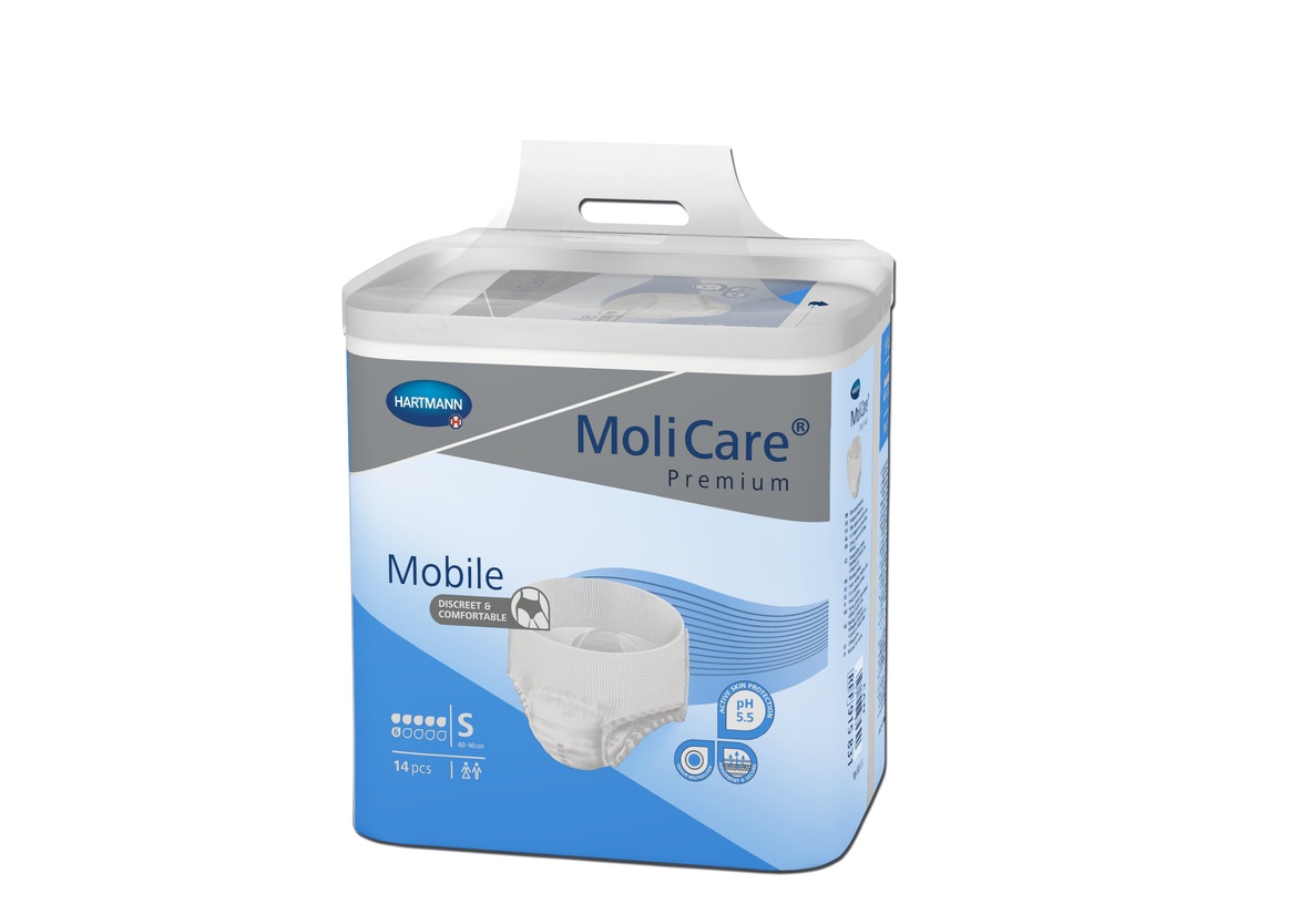 Scutece adulti tip chilot MoliCare Premium Mobile 6 picaturi, S, 14 bucati, Hartmann