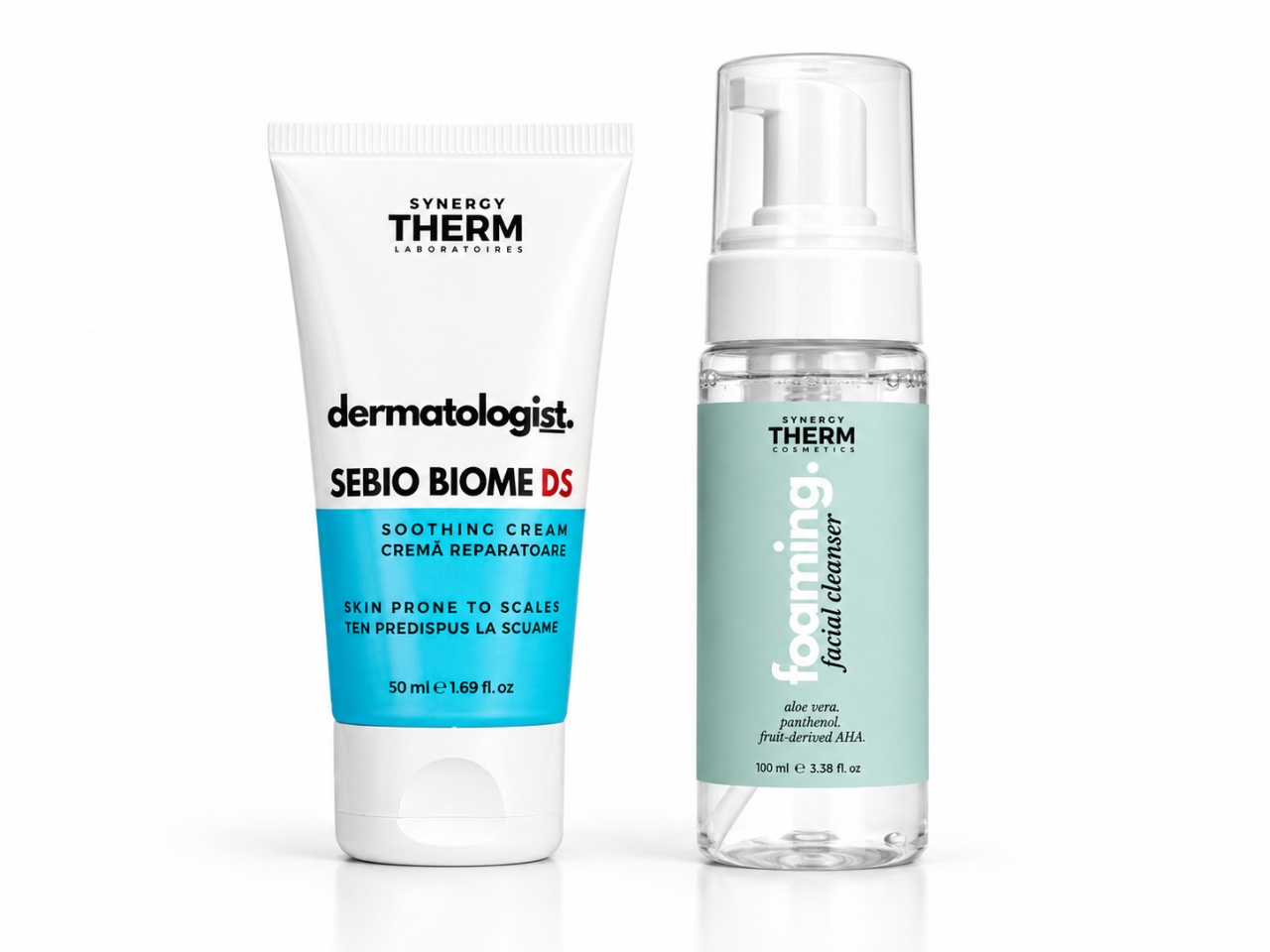 Esential Sebio Biome DS Cremă pentru Tenul cu Dermatită Seboreică, 50 ml + Spumă de Curățare pentru Față Mini, 100 ml, Synergy Therm - Outlet Produse de îngrijire personală remediumfarm.ro