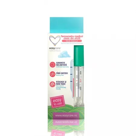 Profită Termometru clasic din sticla fara mercur, EASY00110, EasyCare - Distribuitor Aparatura medicala EASYCARE HEALTHCARE PRODUCTS