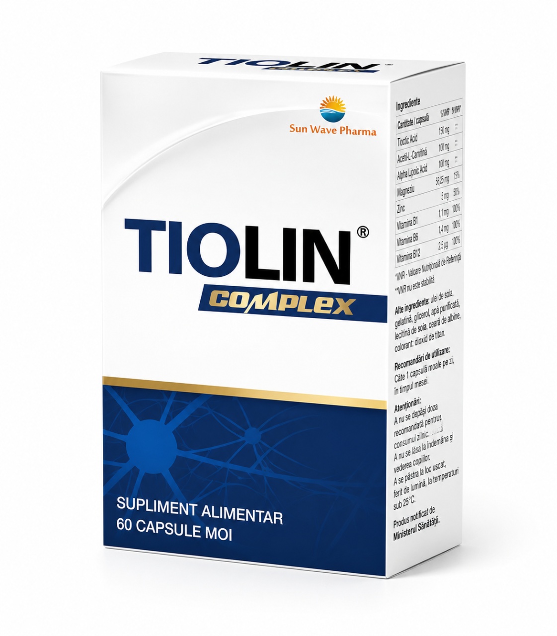 Tiolin Complex, 60 capsule moi, Sun Wave