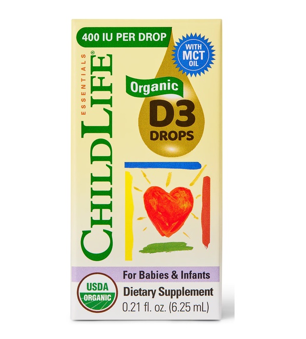Vitamina D3 400 UI Organic, 6,25 ml, ChildLife Essentials, Secom