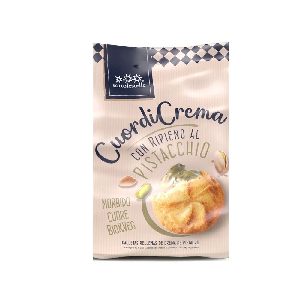 Biscuiți cu cremă de fistic, 200g, Sottolestelle