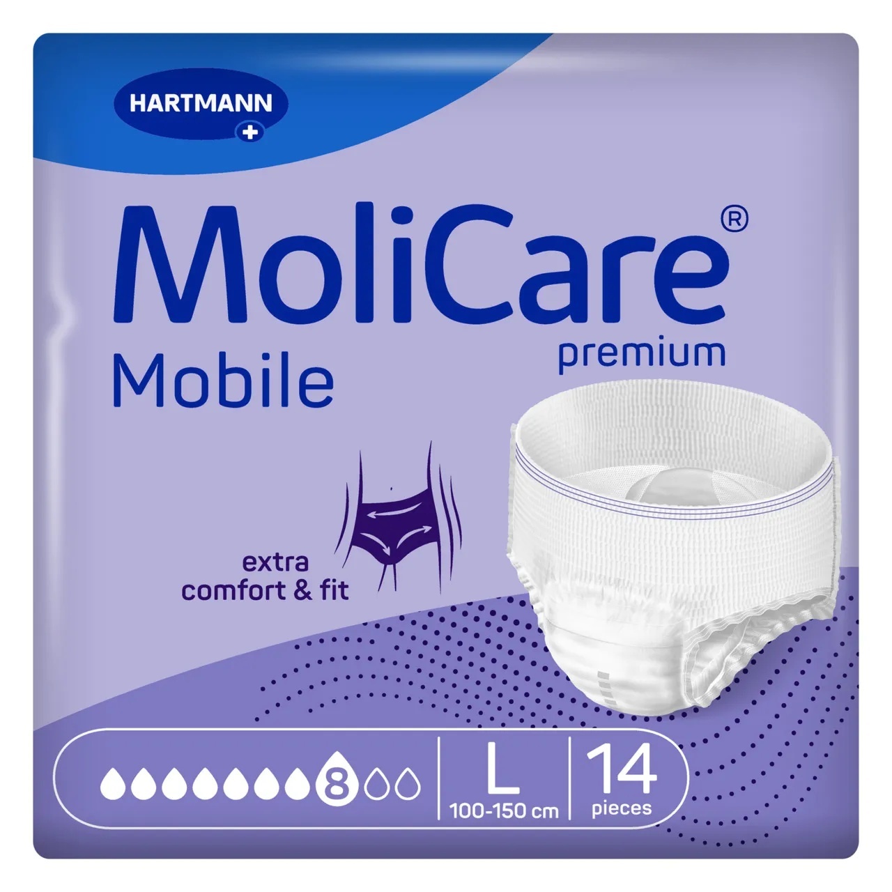 Chilot pentru incontinență MoliCare Premium Mobile 8 Drops L, 14 bucăți, Hartmann
