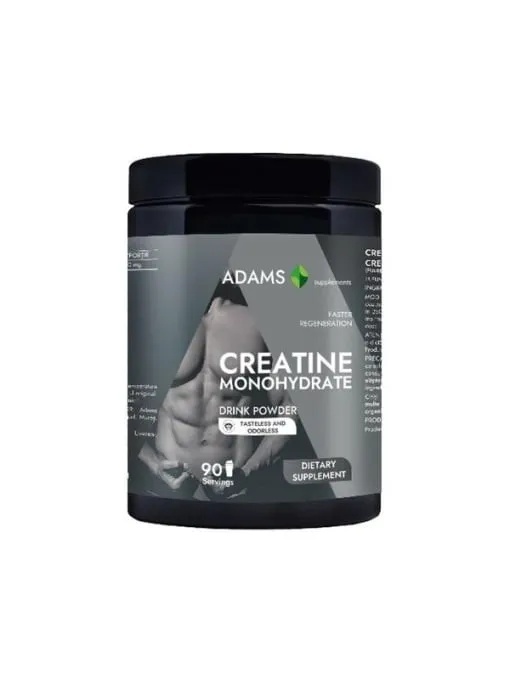 Creatina monohidrata fara miros si fara aroma, 400g, Adams
