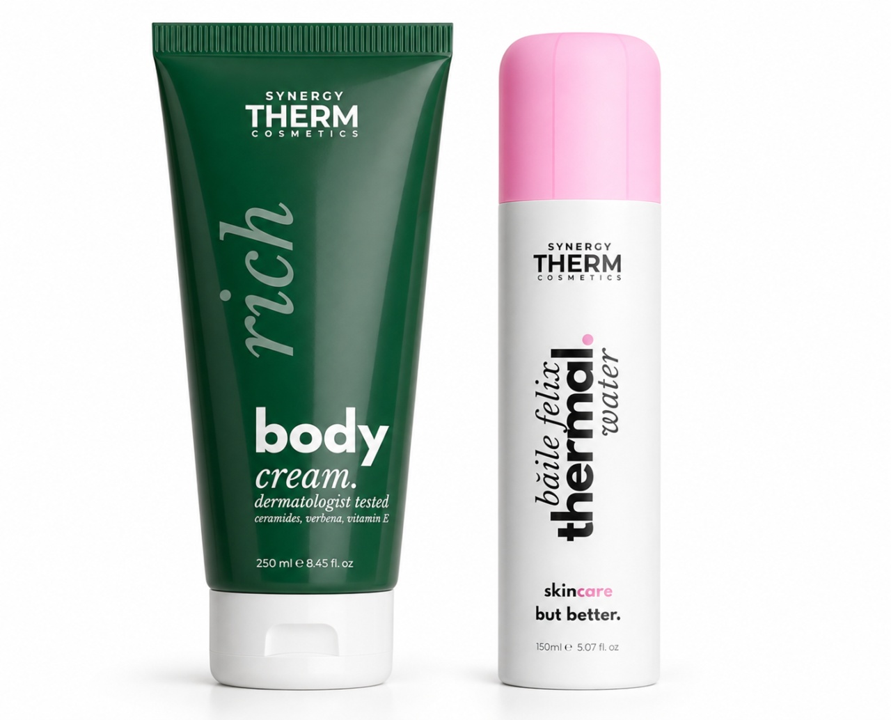 Cumpără Cremă Hidratantă pentru Corp Rich Body Cream, 250 ml + Apă Termală, 150 ml, Synergy Therm - Distribuitor Produse de îngrijire personală remediumfarm.ro
