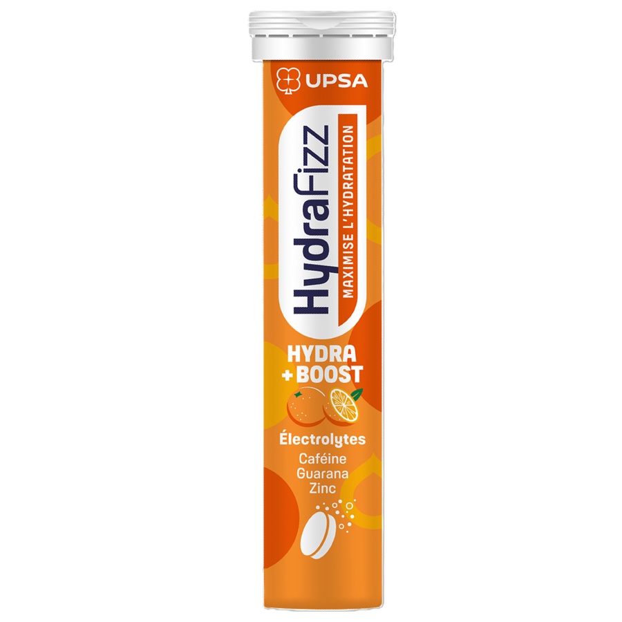 Electroliti cu aroma de portocale Hydra Boost Hydrafizz, 16 comprimate efervescente, Upsa