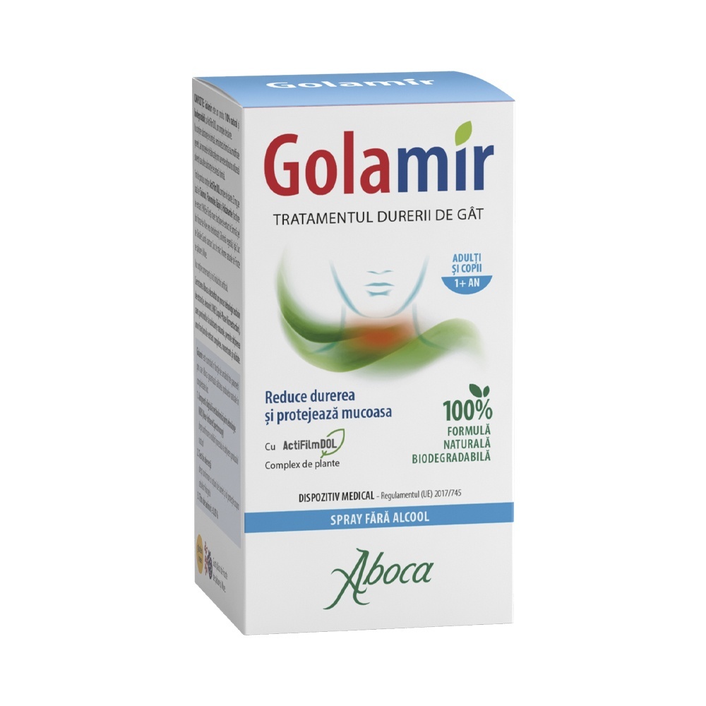 Pret Golamir 2Act spray pentru gat pentru adulti si copii fara alcool, 30 ml, Aboca - Best Buy Remedii Naturiste Aboca Spa