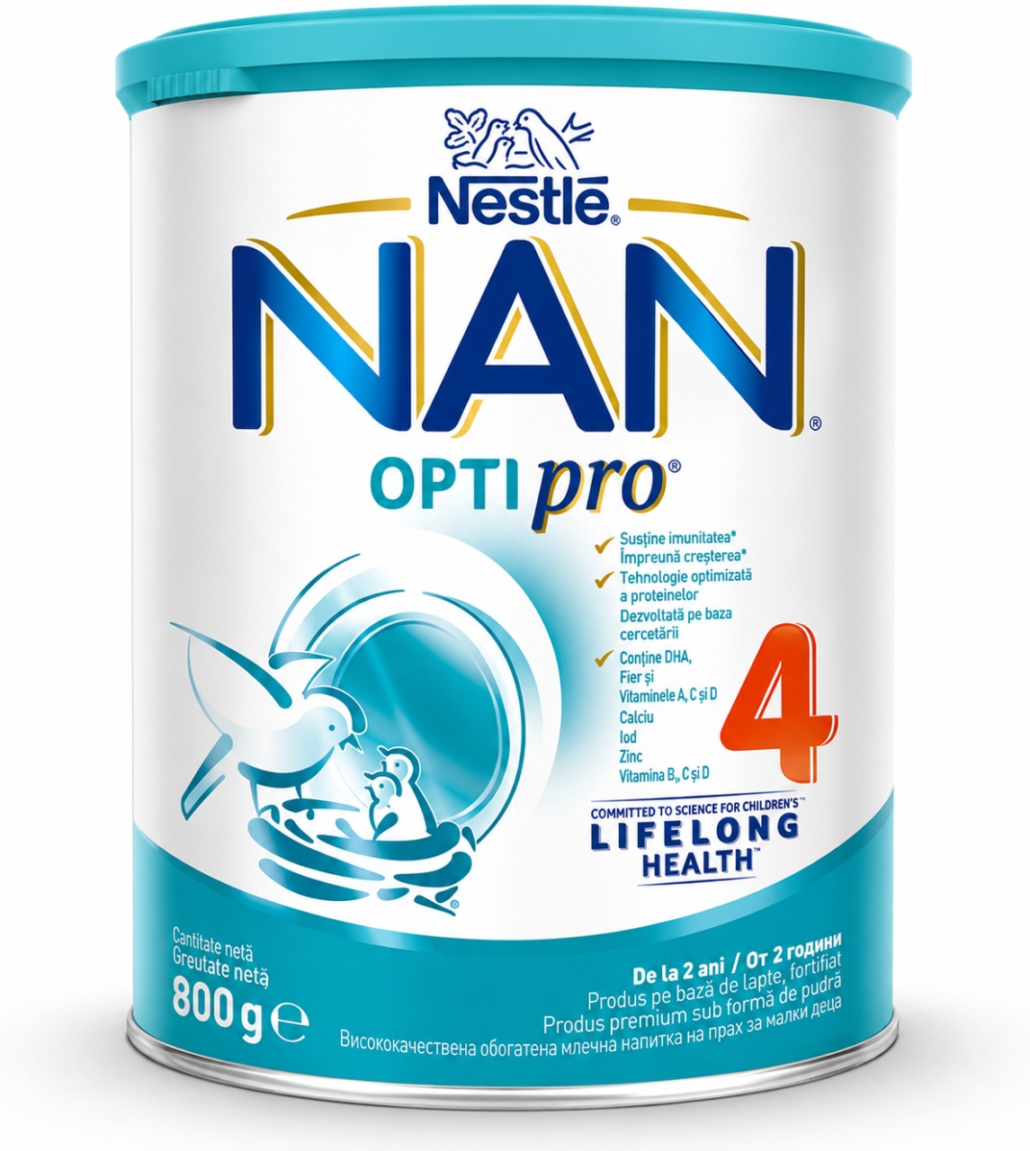 Exclusiv Lapte Praf NAN 4 OPTIPRO, 800 g, de la 2 Ani, Nestlé - Editie Limita Mama si copilul NESTLE BELGILUX S.A. BELGIA