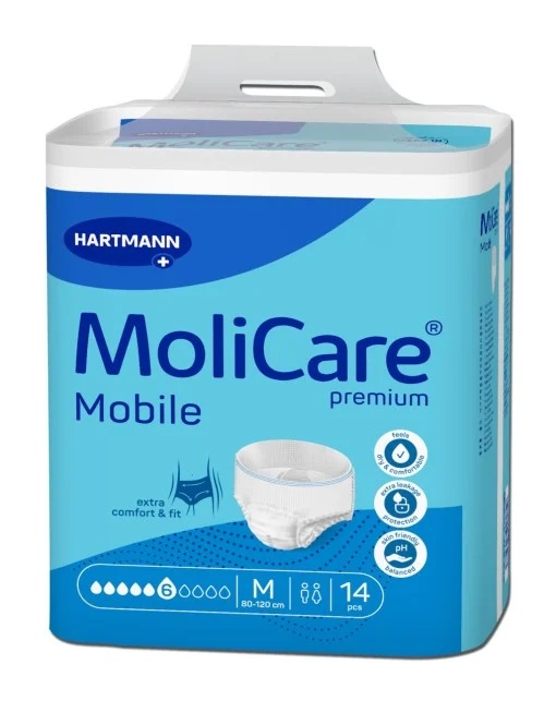 Scutece adulți tip chilot MoliCare Premium Mobile 6 picături M, 14 bucăți, Hartmann