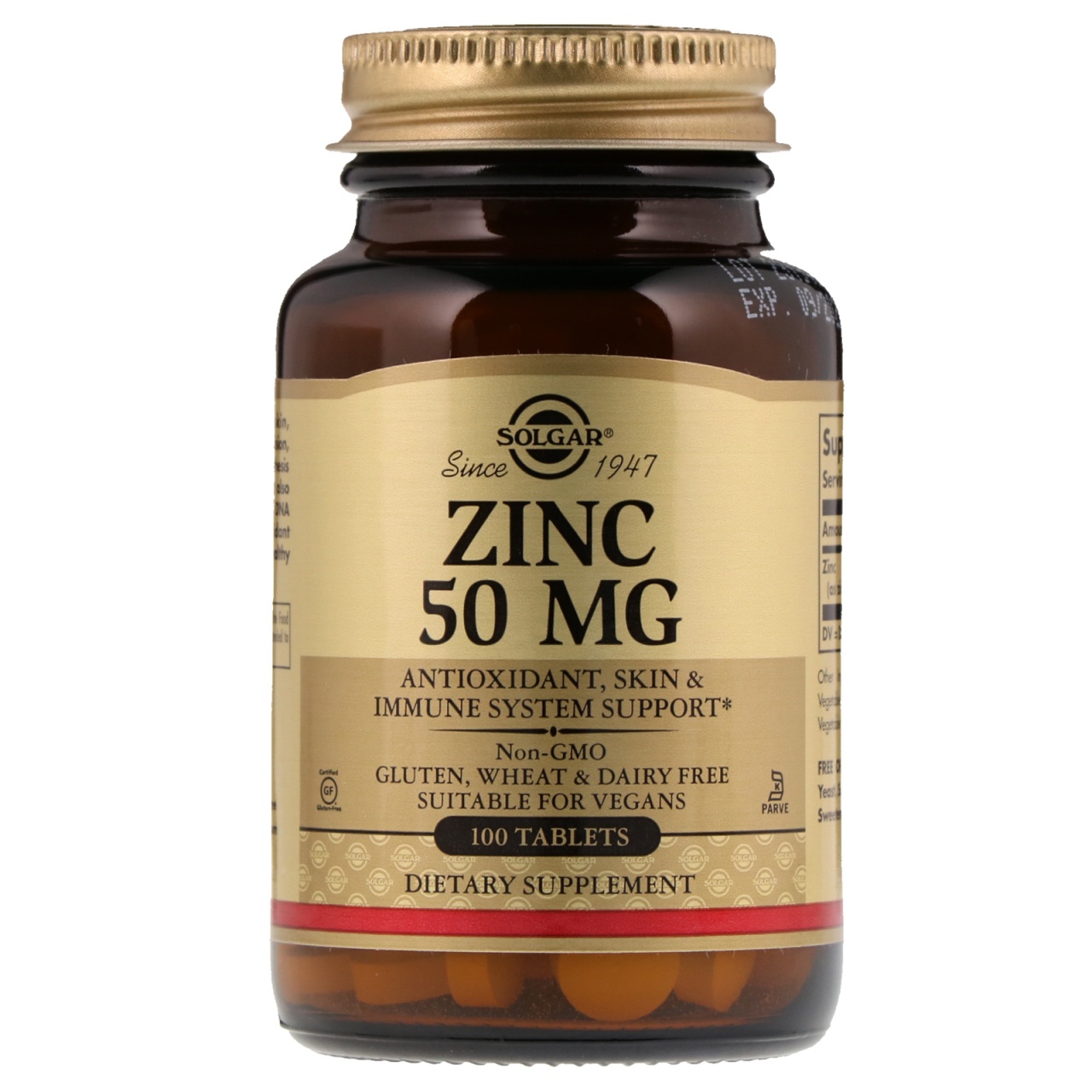 SOLGAR Zinc 50mg x 100tb