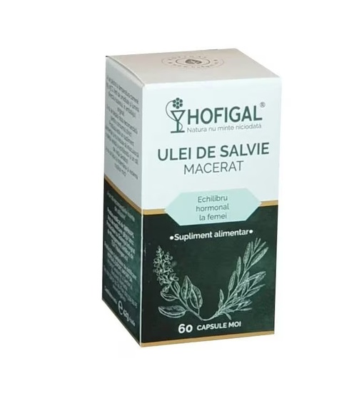 Cumpără Ulei de Salvie Macerat, 60 Capsule Moi, Hofigal - Disponibil Imediat Vitamine si suplimente HOFIGAL ROMANIA