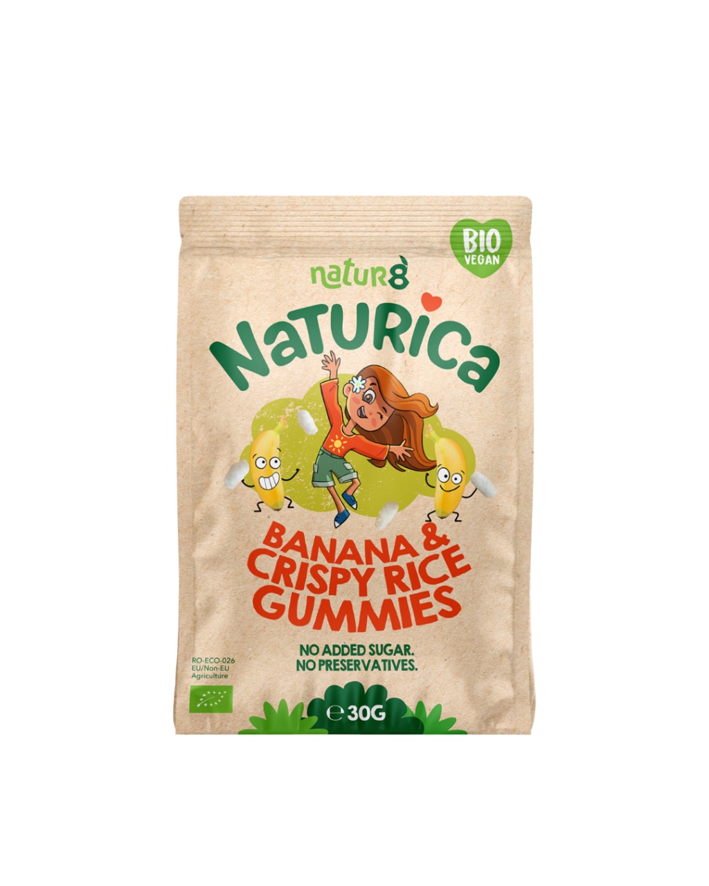 Jeleuri Bio banane si orez, fara alergeni, 30g, Naturica