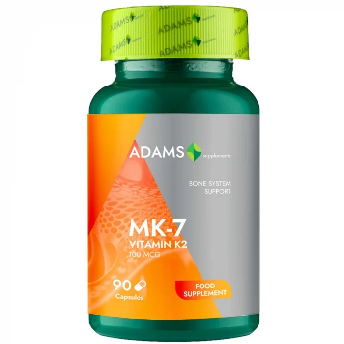 MK-7 Vitamina K2, 90 capsule, Adams