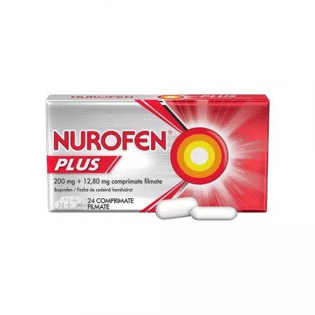 Rapid Nurofen Plus 200mg/ 12.80mg, 24 comprimate filmate, Reckitt - Vanzare Medicamente răceală și gripă Reckitt