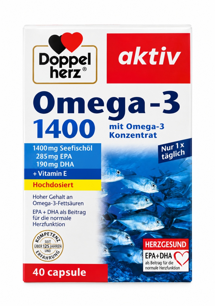 Omega-3 1400 mg, 40 capsule, Doppelherz