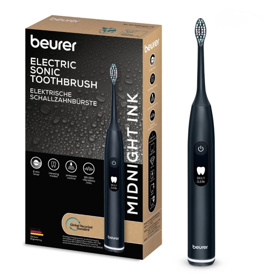 Periuta de dinti electrica sonica SC50, Midnight Ink Green Planet, 1 bucata, Beurer