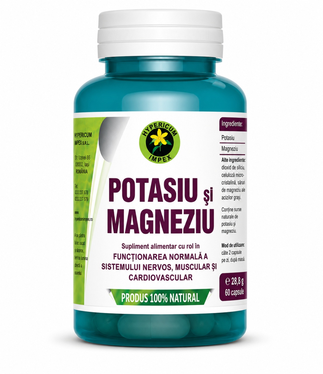 Acum Potasiu și Magneziu, 60 Capsule, Hypericum - Pret Special Vitamine si suplimente Hypericum