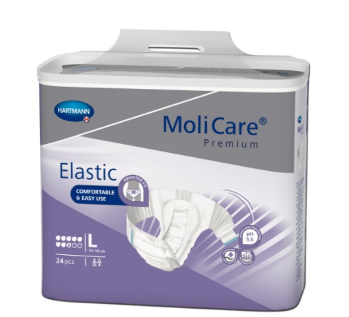 Scutec clasic pentru incontinență MoliCare Premium Elastic 8 Drops L, 24 bucăți, Hartmann