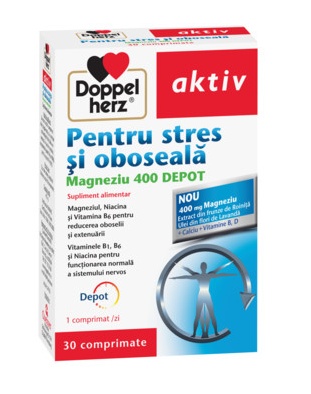 Magneziu Depot Stres și Oboseală 30 cpr Doppelherz