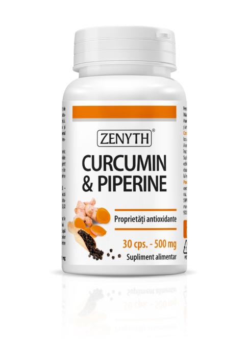 Curcumin Piperine 30 capsule Zenyth — extract standardizat 95% curcuminoide