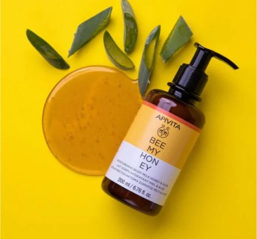 Lapte de corp cu miere si aloe Bee My Honey, 200ml, Apivita