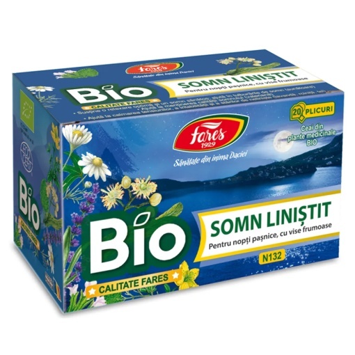 Ceai Bio Somn liniștit Fares cu valeriană lavandă passiflora