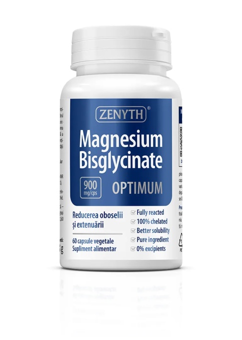 Magnesium Bisglycinate Optimum 60 capsule Zenyth, bisglicinat 100% chelatat