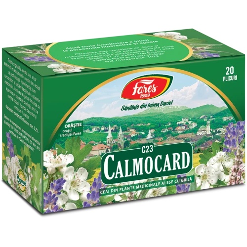 Ceai Calmocard C23 Fares — păducel talpa gâștii pentru palpitații