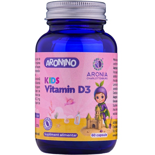 Aronino Kids Vitamin D3 60 comprimate masticabile cu aromă de căpșuni Aronia Charlottenburg