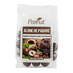 Alune de padure in ciocolata cu lapte si scortisoara, 100g, Pronat