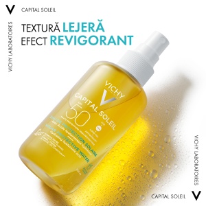 Apa cu protectie solara pentru fata si corp Capital Soleil SPF50+, 200ml, Vichy - Img 4