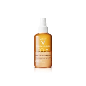 Apa de protectie solara pentru un bronz sporit Capital Soleil SPF50+, 200ml, Vichy