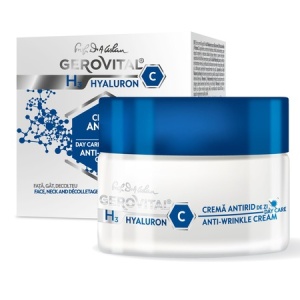 Apa micelara H3 Hyaluron C, 400ml + Crema antirid de zi H3 Hyaluron C, 50ml, 44570, Gerovital - Img 3