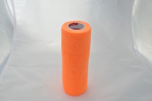 Bandaj autoadeziv 15cm x 4,5m, portocaliu, Copoly