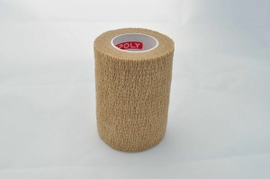 Bandaj autoadeziv 7,5cm x 4,5m, alb-bej, Copoly