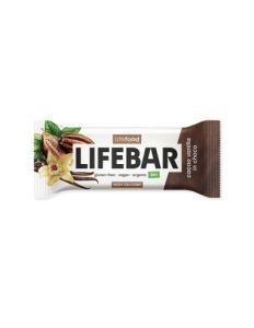 Baton cu cacao si vanilie in ciocolata, raw, bio, 40g, Lifebar