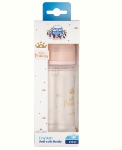 Biberon anticolic PP EasyStart Royal Baby pink gat larg 240ml, 35/234, Canpol - Img 3