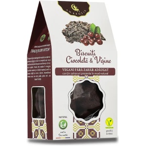 Biscuiți Vegani Ciocolată și Vișine, 130g, Ambrozia - Img 2