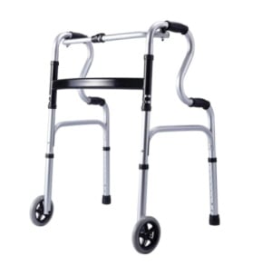 Cadru de mers pliabil, curbat, cu roti, ajustabil pe inaltime, CMZ-8207DLH, Medico