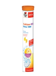Calcium + D Osteo 1000, 15 comprimate efervescente, Doppelherz