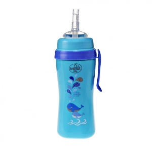 Cana anticurgere cu pai de silicon si clips de prindere, 6+, 360 ml, MIN2019027, Minut - Img 3