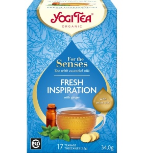Ceai bio Fresh Inspiration cu ulei de menta si ghimbir, 17 plicuri, Yogi Tea