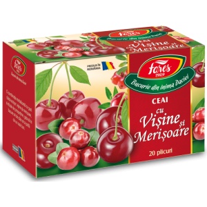 Ceai cu visine si merisoare, 20 plicuri, Fares - Img 1