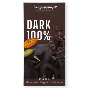 Ciocolata neagra 100% Bio, 60 g, Benjamissimo
