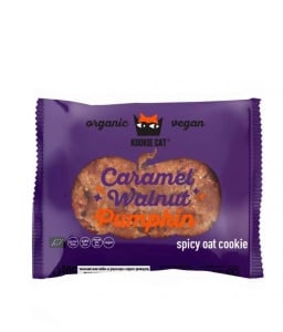Cookie eco fara gluten cu caramel, nuci si dovleac, 50g, Kookie cat