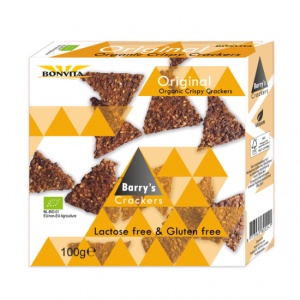 Crackers organic original cu seminte fara gluten/lactoza ECO, 100g, Bonvita